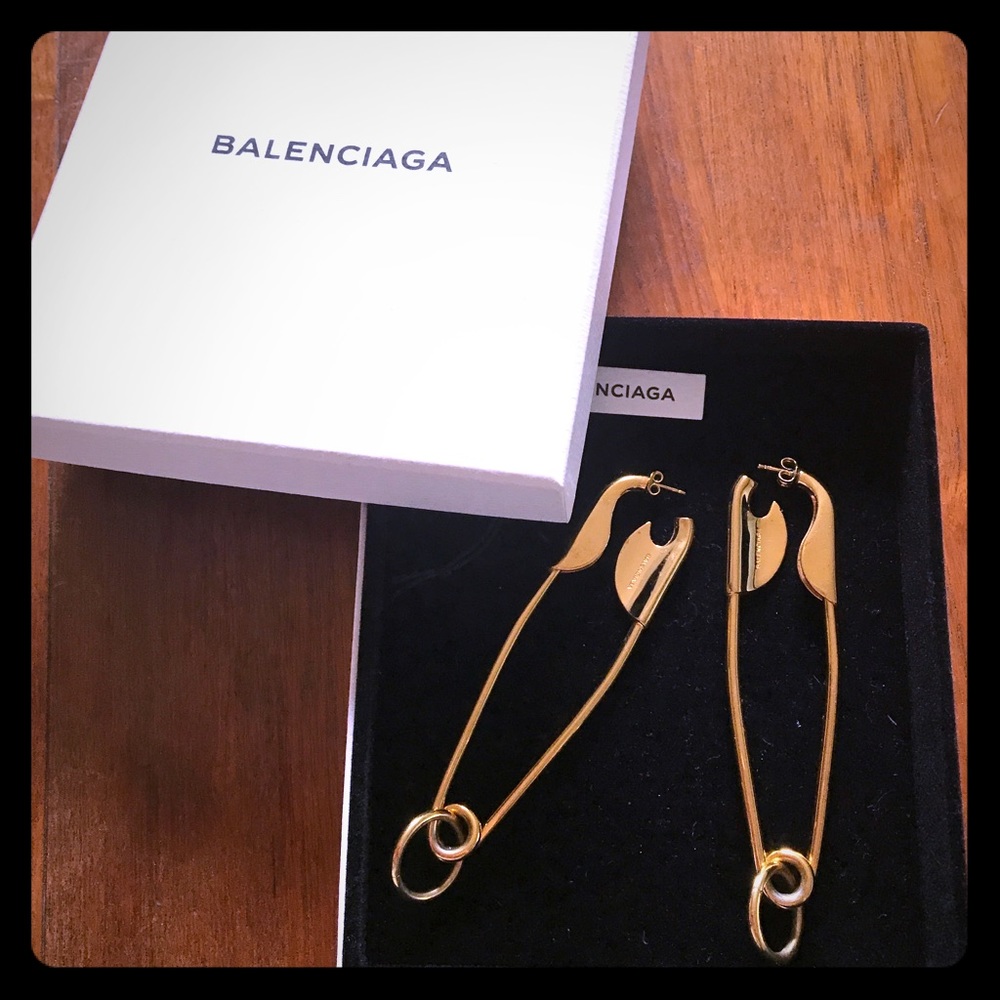 The original Balenciaga Safety Pin earrings